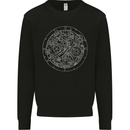 Mechanical Watch Line Drawing Timepiece Mens Sweatshirt Jumper Black