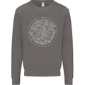 Mechanical Watch Line Drawing Timepiece Mens Sweatshirt Jumper Charcoal