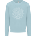 Mechanical Watch Line Drawing Timepiece Mens Sweatshirt Jumper Light Blue