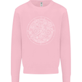 Mechanical Watch Line Drawing Timepiece Mens Sweatshirt Jumper Light Pink