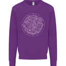 Mechanical Watch Line Drawing Timepiece Mens Sweatshirt Jumper Purple