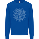 Mechanical Watch Line Drawing Timepiece Mens Sweatshirt Jumper Royal Blue