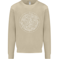 Mechanical Watch Line Drawing Timepiece Mens Sweatshirt Jumper Sand
