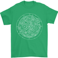Mechanical Watch Line Drawing Timepiece Mens T-Shirt Cotton Gildan Irish Green