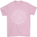 Mechanical Watch Line Drawing Timepiece Mens T-Shirt Cotton Gildan Light Pink