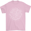 Mechanical Watch Line Drawing Timepiece Mens T-Shirt Cotton Gildan Light Pink