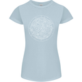 Mechanical Watch Line Drawing Timepiece Womens Petite Cut T-Shirt Light Blue