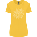 Mechanical Watch Line Drawing Timepiece Womens Wider Cut T-Shirt Yellow