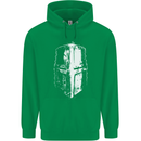Medieval Helmet Gym Training Top Bodybuilding Childrens Kids Hoodie Irish Green