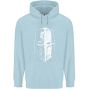 Medieval Helmet Gym Training Top Bodybuilding Childrens Kids Hoodie Light Blue