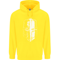 Medieval Helmet Gym Training Top Bodybuilding Childrens Kids Hoodie Yellow