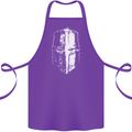 Medieval Helmet Gym Training Top Bodybuilding Cotton Apron 100% Organic Purple