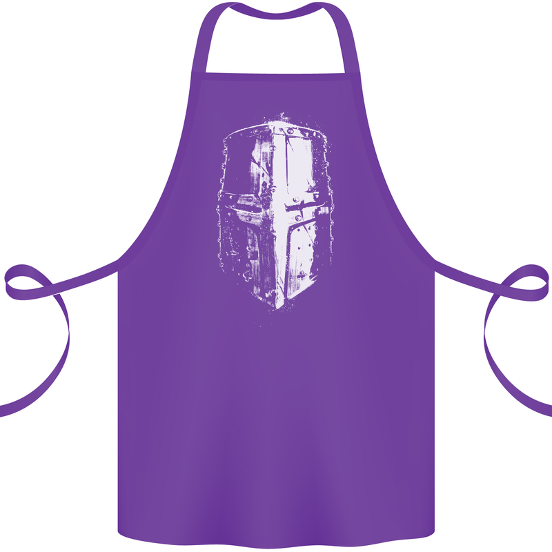 Medieval Helmet Gym Training Top Bodybuilding Cotton Apron 100% Organic Purple
