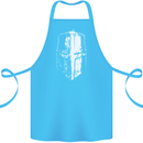 Medieval Helmet Gym Training Top Bodybuilding Cotton Apron 100% Organic Turquoise
