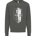 Medieval Helmet Gym Training Top Bodybuilding Kids Sweatshirt Jumper Storm Grey