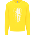 Medieval Helmet Gym Training Top Bodybuilding Kids Sweatshirt Jumper Yellow