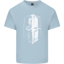 Medieval Helmet Gym Training Top Bodybuilding Kids T-Shirt Childrens Light Blue