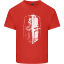 Medieval Helmet Gym Training Top Bodybuilding Kids T-Shirt Childrens Red