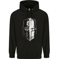 Medieval Helmet Gym Training Top Bodybuilding Mens 80% Cotton Hoodie Black