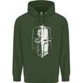 Medieval Helmet Gym Training Top Bodybuilding Mens 80% Cotton Hoodie Forest Green