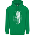 Medieval Helmet Gym Training Top Bodybuilding Mens 80% Cotton Hoodie Irish Green