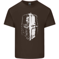 Medieval Helmet Gym Training Top Bodybuilding Mens Cotton T-Shirt Tee Top Dark Chocolate