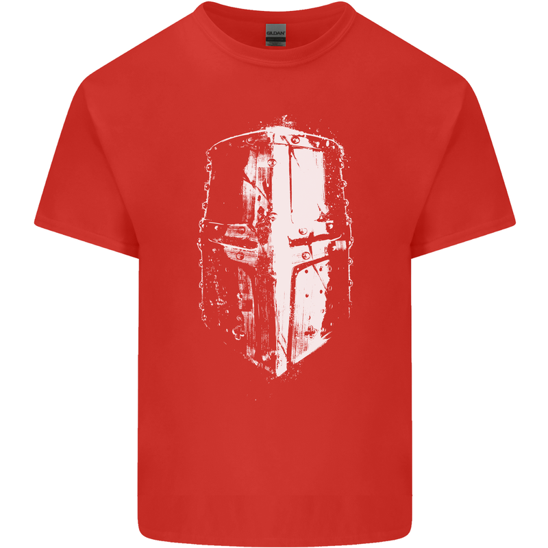 Medieval Helmet Gym Training Top Bodybuilding Mens Cotton T-Shirt Tee Top Red