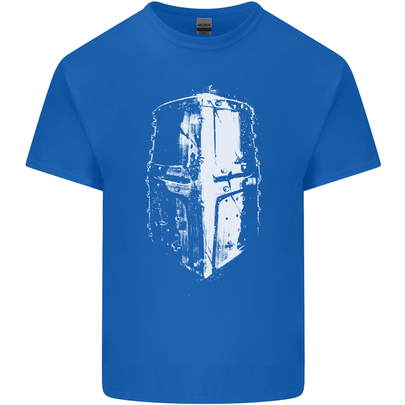 Medieval Helmet Gym Training Top Bodybuilding Mens Cotton T-Shirt Tee Top Royal Blue