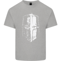 Medieval Helmet Gym Training Top Bodybuilding Mens Cotton T-Shirt Tee Top Sports Grey