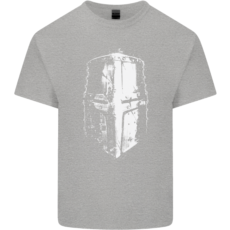 Medieval Helmet Gym Training Top Bodybuilding Mens Cotton T-Shirt Tee Top Sports Grey