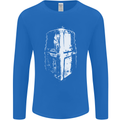 Medieval Helmet Gym Training Top Bodybuilding Mens Long Sleeve T-Shirt Royal Blue