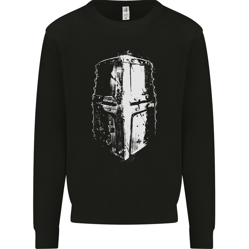 Medieval Helmet Gym Training Top Bodybuilding Mens Sweatshirt Jumper Black