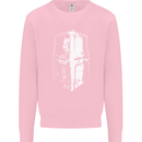 Medieval Helmet Gym Training Top Bodybuilding Mens Sweatshirt Jumper Light Pink