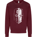 Medieval Helmet Gym Training Top Bodybuilding Mens Sweatshirt Jumper Maroon