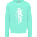 Medieval Helmet Gym Training Top Bodybuilding Mens Sweatshirt Jumper Peppermint