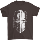 Medieval Helmet Gym Training Top Bodybuilding Mens T-Shirt Cotton Gildan Dark Chocolate