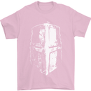 Medieval Helmet Gym Training Top Bodybuilding Mens T-Shirt Cotton Gildan Light Pink
