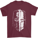 Medieval Helmet Gym Training Top Bodybuilding Mens T-Shirt Cotton Gildan Maroon