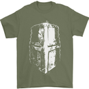 Medieval Helmet Gym Training Top Bodybuilding Mens T-Shirt Cotton Gildan Military Green