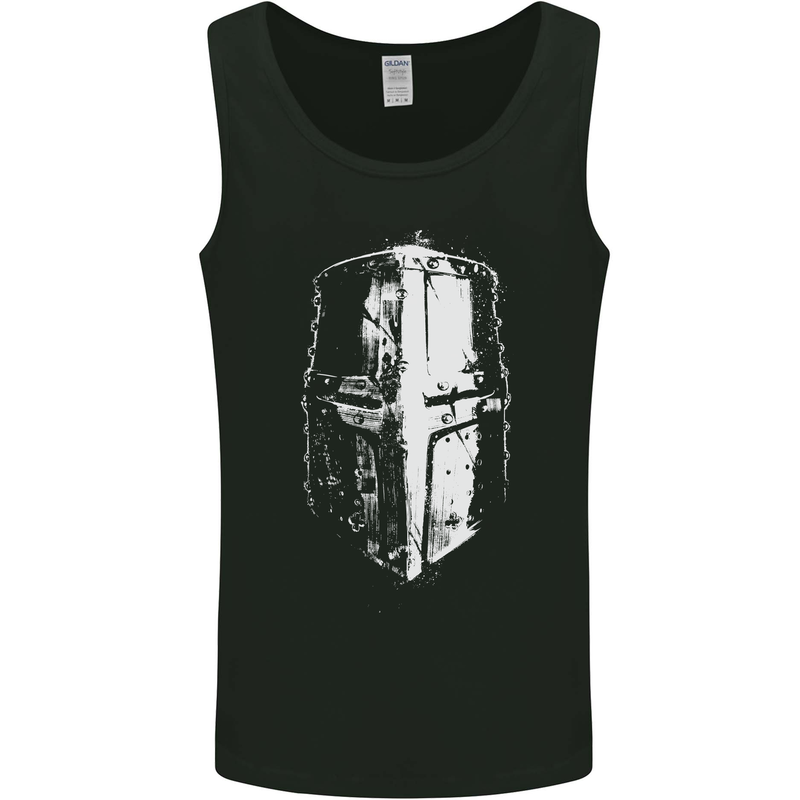 Medieval Helmet Gym Training Top Bodybuilding Mens Vest Tank Top Black
