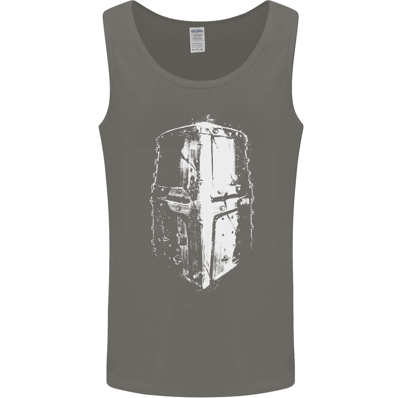 Medieval Helmet Gym Training Top Bodybuilding Mens Vest Tank Top Charcoal