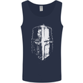 Medieval Helmet Gym Training Top Bodybuilding Mens Vest Tank Top Navy Blue