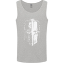 Medieval Helmet Gym Training Top Bodybuilding Mens Vest Tank Top Sports Grey
