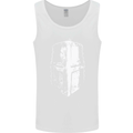 Medieval Helmet Gym Training Top Bodybuilding Mens Vest Tank Top White