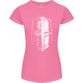 Medieval Helmet Gym Training Top Bodybuilding Womens Petite Cut T-Shirt Azalea