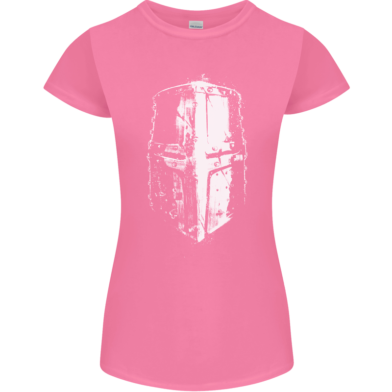 Medieval Helmet Gym Training Top Bodybuilding Womens Petite Cut T-Shirt Azalea