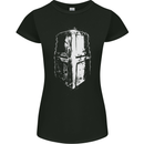 Medieval Helmet Gym Training Top Bodybuilding Womens Petite Cut T-Shirt Black