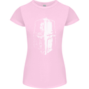 Medieval Helmet Gym Training Top Bodybuilding Womens Petite Cut T-Shirt Light Pink