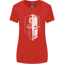 Medieval Helmet Gym Training Top Bodybuilding Womens Wider Cut T-Shirt Red