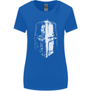 Medieval Helmet Gym Training Top Bodybuilding Womens Wider Cut T-Shirt Royal Blue